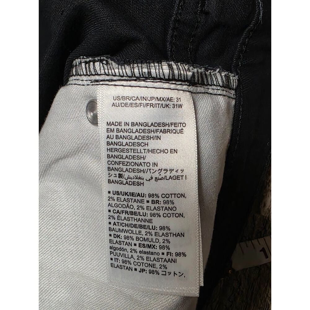 Amazon Essentials Mens Shorts Size 31 Black 5-Pocket Cotton Stretch - Picture 4 of 5